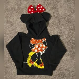 Disney Parks Offical Minnie Black Hoodie with Bow - Kid Size